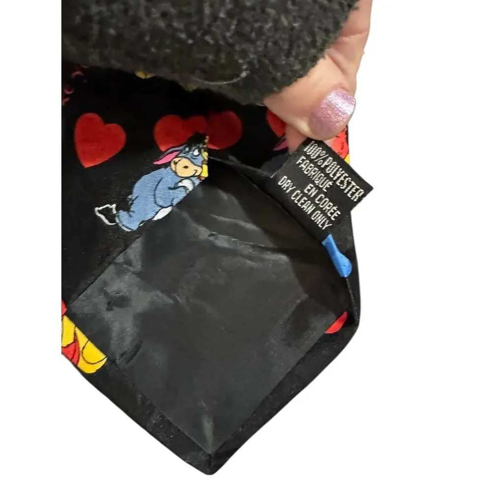 Disney Winnie The Pooh True Blue I Love You Hearts Tigger Eeyore Piglet Necktie
